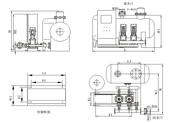 大東海泵業供水設備安裝示意圖