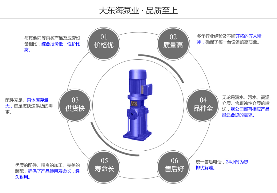 大東海泵業(yè)DL型立式多級(jí)泵質(zhì)量保證圖